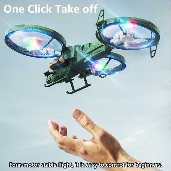 GoolRC RC Plane RC Drone, 6 Channel Remote Control Airplane, 6 Axis Gyro RC Helicopter, 2.4GHz RC Aircraft Fighter with 3D Flips, Circle Flight, Headless Mode, Auto Hover, LED Lights and 2 Battery - Image 8