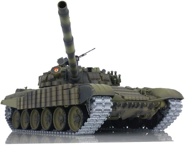 Heng Long 1/16 RC Tank 7.0 Upgraded Version T72 3939 Metal Battle Vehicle 340° Rotating Turret Metal Tracks Sloking Unit Infrared Combat Lifting Barrel Light Sound BB Shooting Airsoft Tank - Image 3