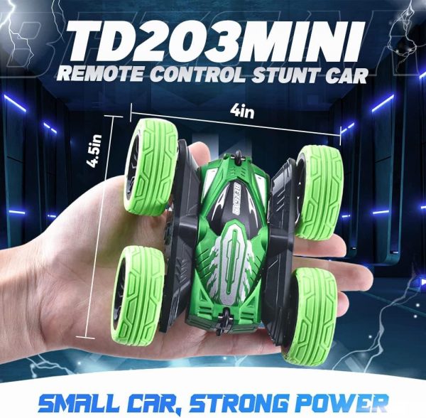 BEZGAR Remote Control Car - Upgraded Dual-Motor RC Cars for Kids with USB Direct Charging Port, 2.4GHz All Terrain Double-Sided Driving 360° Flips Rotating Stunt Car, Boy Toys Christmas Birthday Gifts - Image 3