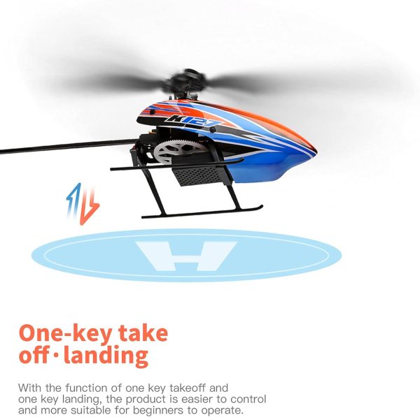 GoolRC RC Helicopter, WLtoys XK K127 Remote Control Helicopter, 4 Channel RC Aircraft with 6-Axis Gyro, Altitude Hold, One Key Take Off/Landing, Easy to Fly for Kids and Beginners, Include 3 Batteries - Image 7