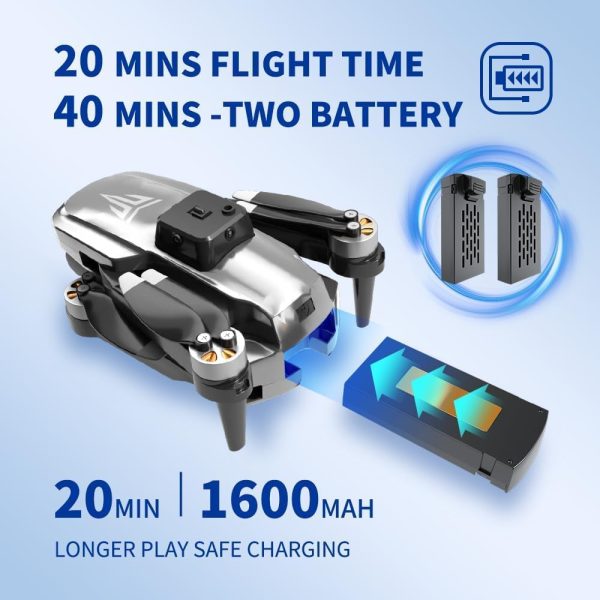 Drone, Drones with camera for adults 4k, Drones for kids 8-12, Brushless Motor, FPV Foldable Drone, Carrying Case, 40 mins Battery Life, Christmas gifts, 360° Flip, APP Control - Image 6