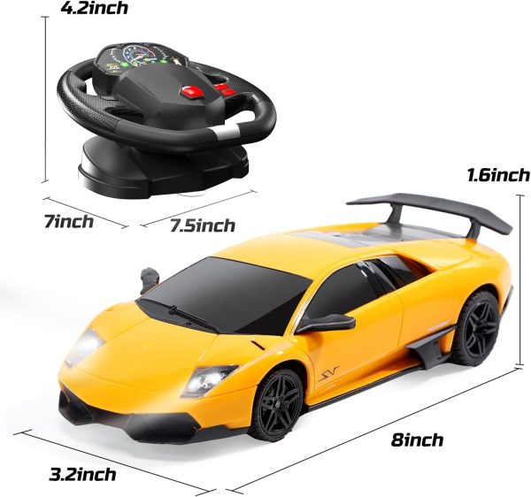 HOLYFUN Remote Control Car for Boys, 2.4Ghz Hobby RC Race Car Toys with LED Lights, Ideal Gift for Kids and Adults - Image 7