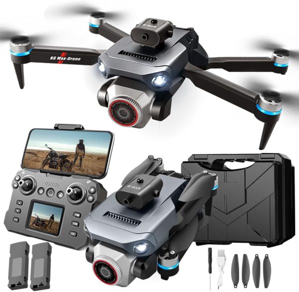 Drones with 4k Ultra-wide Camera,Real-time Vision Screen Handle,Foldable WiFi FPV Drone, RC Quadcopter with Brushless Motor, Optical Flow, Altitude Hold,2 Batteries - Image 2