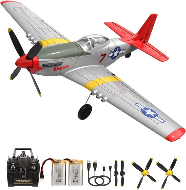 P51D RC Plane, 4CH RC Airplane with High Speed Engine, Remote Control Airplane with Xpilot Stabilization System & Aerobatic, Remote Control Plane Best Gift for Kids - Image 2