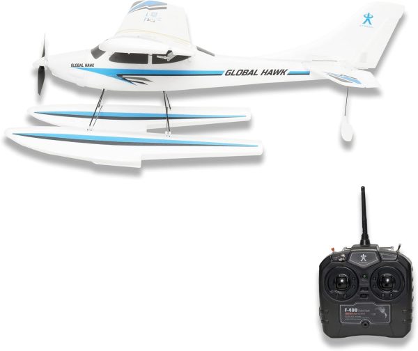 Global Hawk 2.4 GHz 1.2m RC Seaplane Smart Trainer Airplane- 4 Channel Remote RTF- Lithium Battery and Optional Floats Included - Image 4