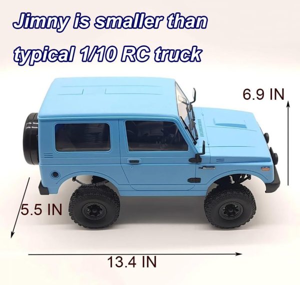 WPL C74 Jimny RC Rock Crawler 4x4 RC Truck Off Road 1/10 Scale RC Crawler Remote Control Proportional All Terrain Hobby RTR with 370 Motor Counter Rotating Gearbox Leaf Spring Chassis - Image 6