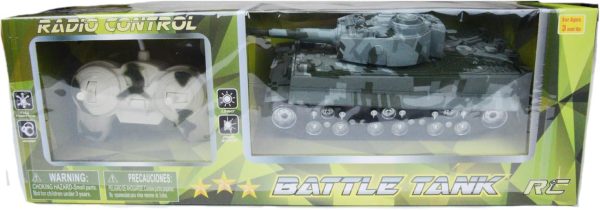 Roxie RC Tank Set, Remote Control Tank with Realistic Sounds and Lights, RC Army Tank Military Car Toys for Kids Boys Girls, TOYCAR128_1, Khaki - Image 9