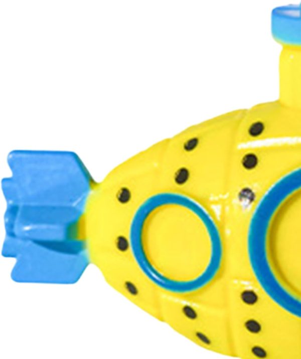 5 Pieces Mini Submarine Fish Tank Ornament 2x1.3inch for Aquarium Landscape Lightweight PVC Material Kids Toy, Yellow - Image 5