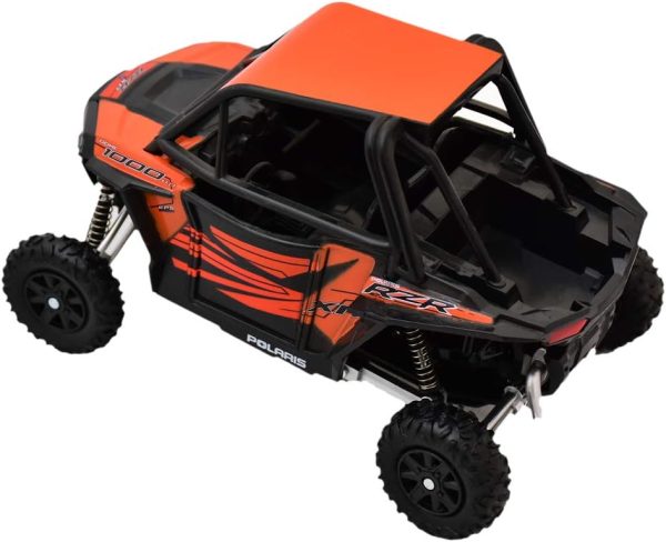 Newray Polaris RZR XP 1000 Bike ATV Dirt Rider 1/18 Scale Pre-Built Model Vehicle Orange - Image 3