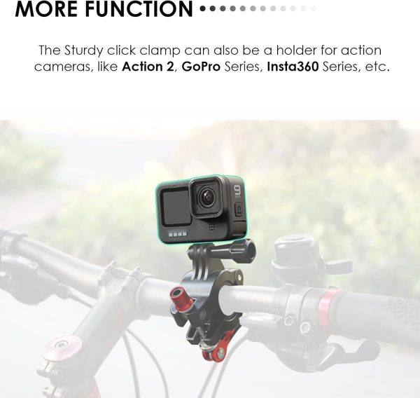 XINANEE Adjustable Bicycle Mount for DJI RC PRO Remote Controller or Action Cameras, DJI Mini 3 Mini 3 Pro Mavic 3 Classic DJI Air 2S Controller, Aluminum Alloy Sturdy Plastic (ONLY for DJI RC Pro) - Image 9