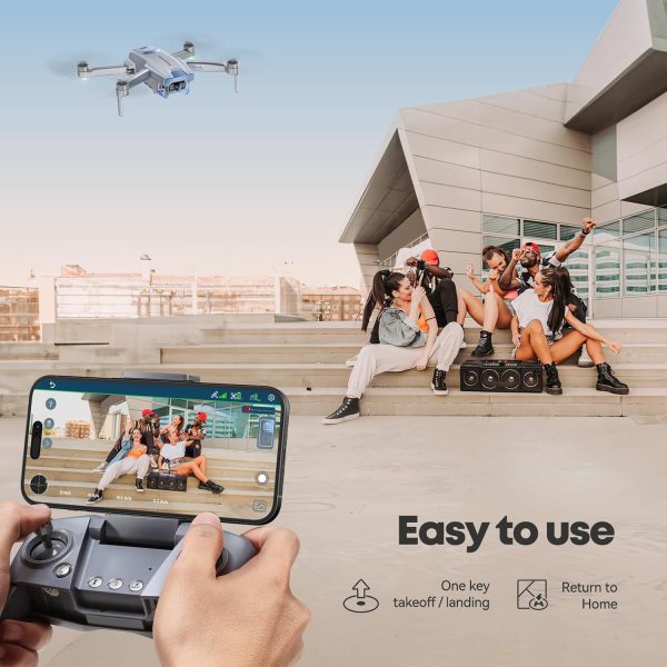 V11MINI Drone with Camera for Adults 4k, 60-Min Flight Time,Under 250g, 5GHz Wi-Fi Transmission,GPS Auto Return,Waypoints,Follow Me,Circle Fly,Mini Drones for Adults,Easy to Fly Gift for Beginner - Image 6