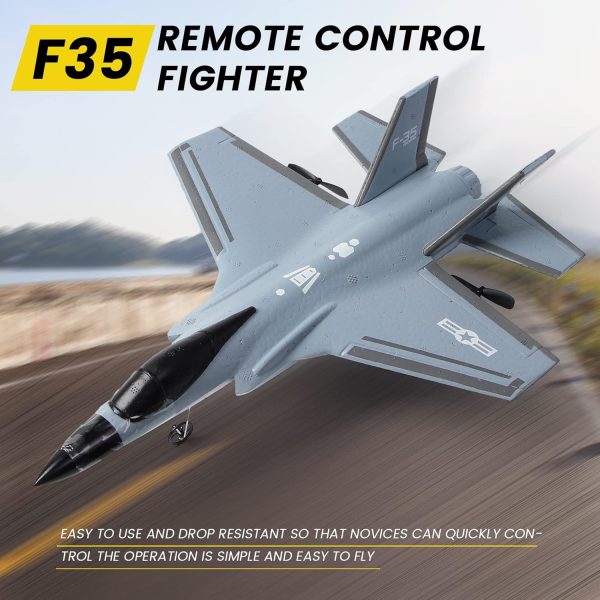 RC Plane, F-35 RC Airplane Ready to Fly, 2 Channel 2.4Ghz Remote Control Plane, Remote Control Airplanes for Kids Boys Girls Adults Beginners - Image 3