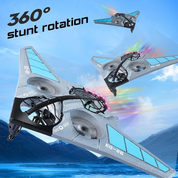 GoolRC RC Plane Remote Control Airplane, B-2 Stealth Bomber RC Fighter, 2.4GHz 2CH RC Airplane, Foam RC Aircraft with 2 Batteries, Easy to Fly RC Glider for Beginners and Adults (Blue) - Image 6