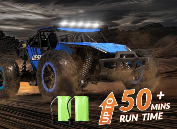 RACENT Remote Control Cars for Boys - 1:16 Scale 20kph Fast RC Truck All Terrain Off-Road Monster Truck Toy for Kids & Adults with 2 Rechargeable Batteries (Blue) - Image 6