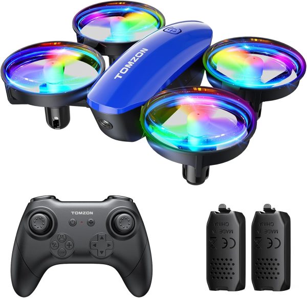 TOMZON A23 Mini Drone for Kids and Beginners, RC Toy Drone with Throw to Go, Easy to Learn, Auto-rotation, 3D Flips, Circle Fly, Headless Mode, 2 Batteries, Gift for Boys and Girls, Blue - Image 2