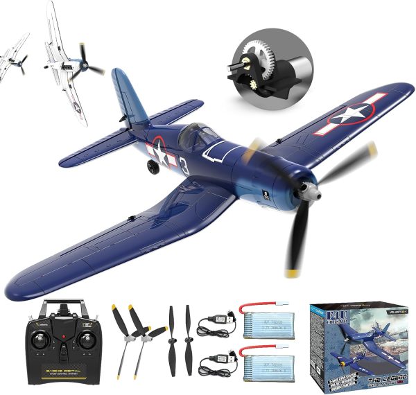 VOLANTEXRC Remote Control Aircraft,4-CH RC Plane,Ready to Fly F4U Corsair,Corsair RC Plane for Adult with X-Pilot Stabilization System, One Key Aerobatic, 2.4GHZ 6-AXIS Gyro - Image 2