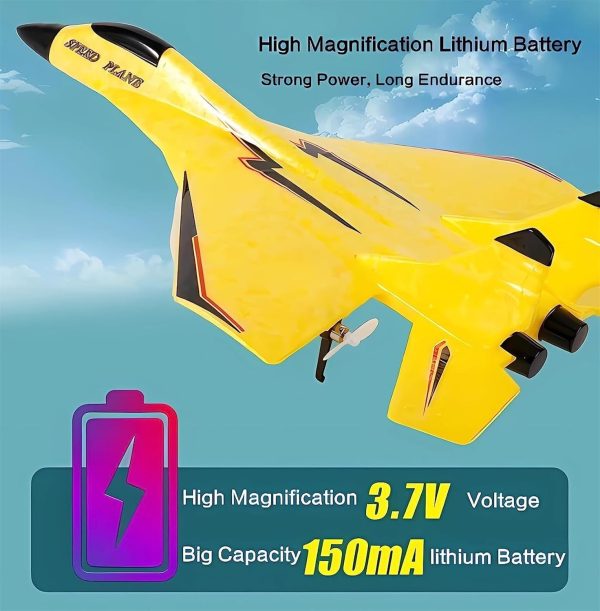 Remote Control Wireless Airplane Toy with Lights, Su-35 Rc Glider 2 Channel 2.4 GHZ Remote Control Planes, Outdoor Foam Rc Aircraft for Hobby Rc Airplanes - Image 3