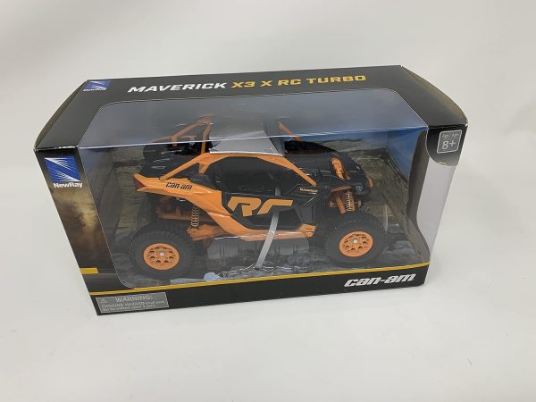 New Ray Can-Am Maverick X3 XRC Turbo ATV Orange and Black 1/18 Diecast Model - Image 4