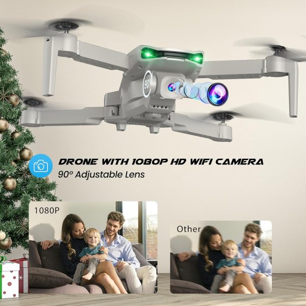 Drone With Camera 1080P for Kids And Adults, RC Quadcopter Drone with Altitude Hold, Mini Drone With One Key Start, Waypoint Fly, Headless Mode, 3D Flip, 3 Speeds, Remote Control Drone for Beginners - Image 3