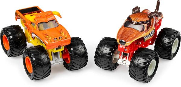 Monster Jam El Toro Loco vs Monster Mutt Monster Truck Duo Pack- True Metal 1:64 Scale Die-Cast Twin Showdown Pack- BKT Tires Work on All 1:64 Tracks- Authentic Collectible For Fans & Birthday Parties - Image 4