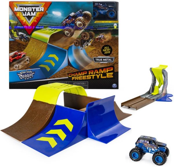 Monster Jam, Champ Ramp Freestyle Playset with Exclusive Son-uva Digger Monster Truck, 1:64 Scale Die-Cast, Kids Toys for Boys and Girls Ages 4-6 and Up - Image 2