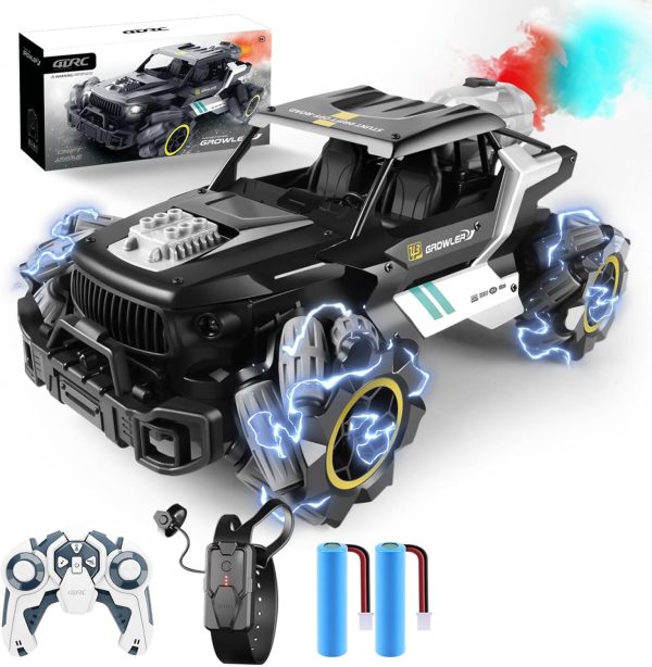 4DRC Y3 Remote Control Cars,2.4Ghz All Terrain Remote Control Truck,Spray Off Road Monster Truck,Metal Shell 4WD LED Headlight Rock Crawler,20KM/H Monster Truck Toys - Image 2