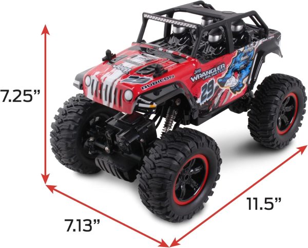 Mean Machine 4x4 Offroad Rock Crawler 2.4GHz 1/14 Scale R/C (RTR) Jeep Wrangler Unlimited, Multicolored - Image 5