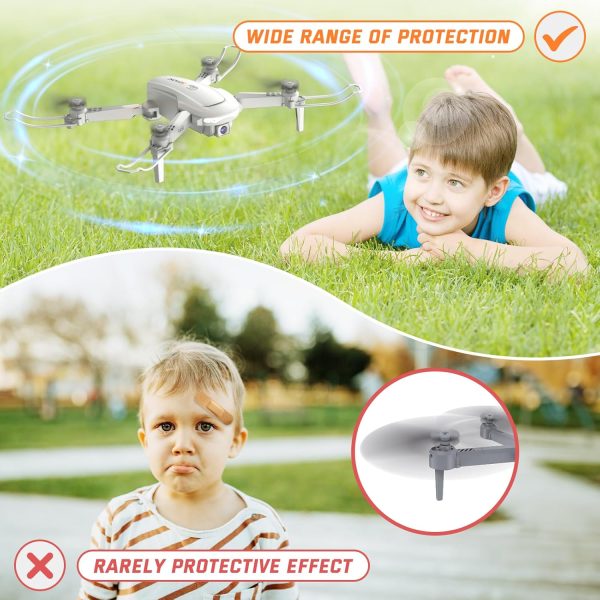 Drones for Kids - FPV Drone with 1080P HD Camera for Adults Beginner, RC Helicopter Quadcopter Toys Gifts for Boys Girls with One Key Start/Land, Altitude Hold, Circle Fly, Gesture Selfie, 2 Batteries - Image 5