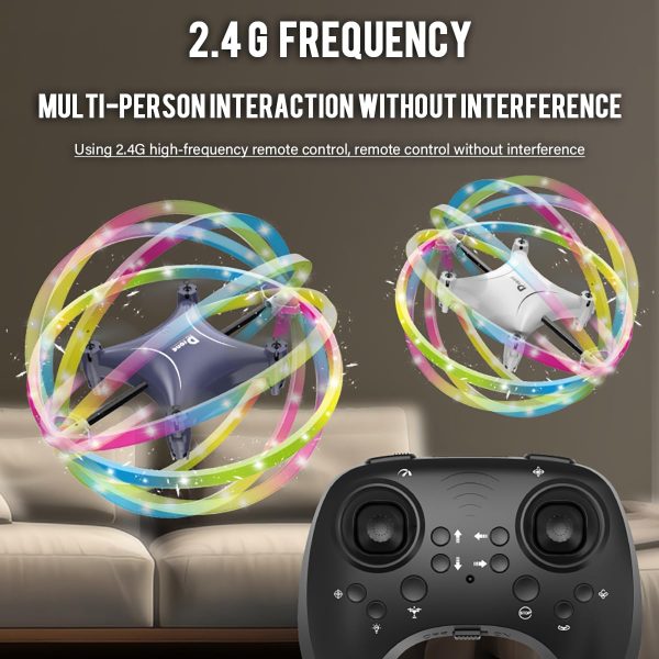 Small Remote Control Drone Quadcopter, 360 Degree Flip LED Light, 90 Degree Circle Flight, 8-12 Years Old Children's toy Mini Drone Christmas Gift - Image 7