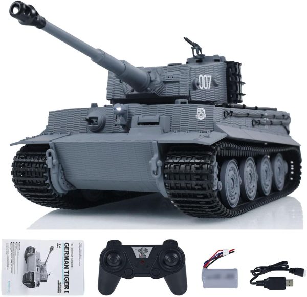 TOUCAN RC HOBBY 1/24 RC Battle Tank Taigen Tiger I Remote Control Infrared Combat Military Tanks - Image 2