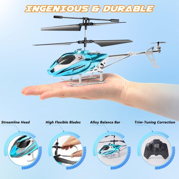 Remote Control Helicopter for Kids,Altitude Hold RC Helicopters with Gyro & LED Light,2.4GHz Radio Controlled Aircraft Indoor Toy with 3.5 Channel,High&Low Speed,Gift for Boys Adults Beginner - Image 8