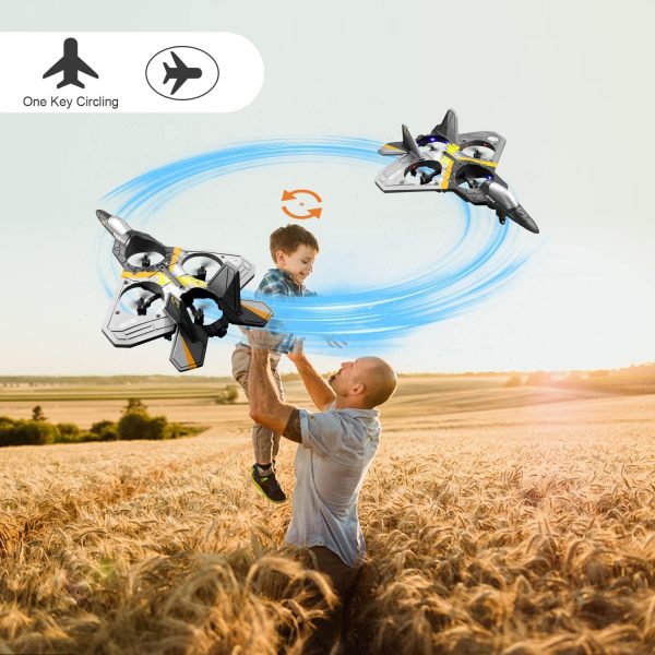 4DRC V17 RC Plane Remote Control Plane 2.4Ghz Foam RC Airplanes Helicopter Quadcopter for Adults Kids,Spinning Drone,Gravity Sensing,Stunt Roll,Cool Light,Gifts for Kids Boys - Image 7