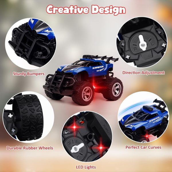 Remote Control Cars for Boys 4-7, 2.4GHz 1:43 Scale Hobby RC Trucks for Kids 3-5, Rechargeable Mini RC Car Birthday Gifts for Toddlers 3 4 5 6 7 8-12 Year Old Boys - Image 5