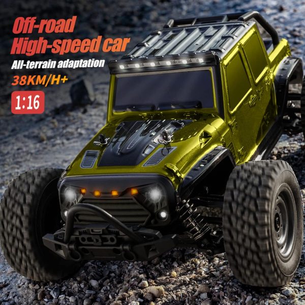 GoolRC 16103 RC Trucks 4x4 Offroad Waterproof 1:16 Off Road RC Car 4WD High Speed RC Trucks 2.4Ghz All Terrains RC Rock Crawler with LED Light and 2 Batteries Electric Toys Vehicle for Kids Adults - Image 3