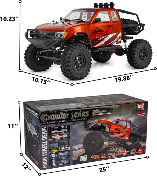 Cheerwing 1:10 Scale Rock Crawler 4WD Off-Road Remote Control Monster Truck with Two-Speed Gearbox Hobby RC Car for Adults - Image 9