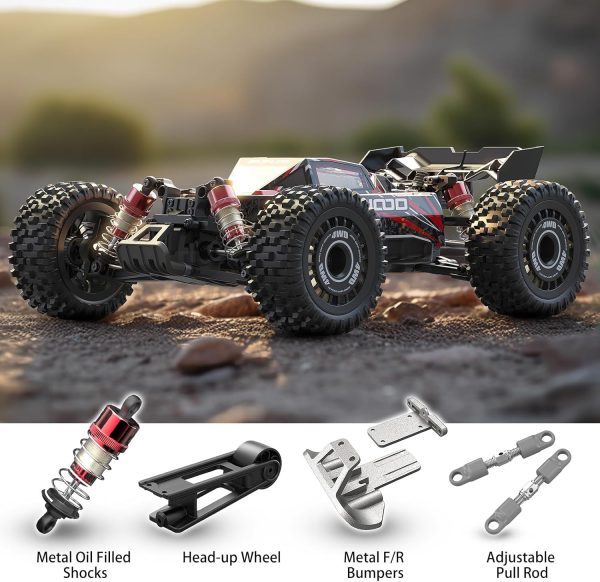 Jetwood x Hyper go 1/16 Fast Brushless RC Cars for Adults, Max 42 mph High Speed Remote Control Car for Boys, Electric All Terrain RTR RC Buggy, Hobby Grade RC Truck, JC16EP with 2 Lipo - Image 4