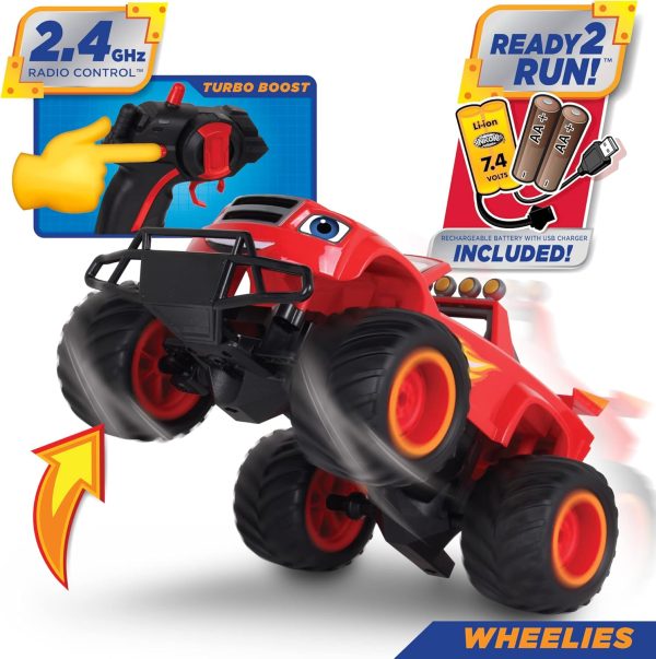 NKOK Blaze and The Monster Machines RC: High Performance Blaze - Nickelodeon, Remote Control Offroad Monster Truck - Image 3