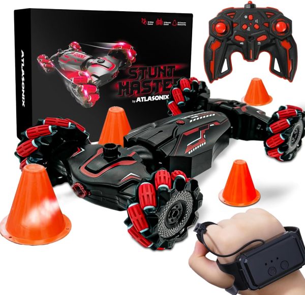 Gesture Sensing RC Stunt Car - Hand Controlled RC Car with 360° Rotating Stunts, Double-Sided Driving, and Hand Gesture Remote Control - Rechargeable Toy for Kids Ages 4-8 - Image 2