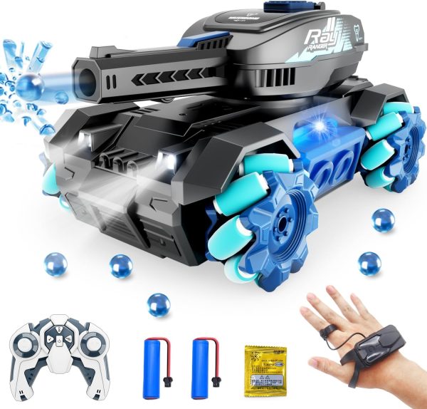 RC Crawler, Gesture Sensing RC Stunt Car, Remote Control Car with Cool Light and Music 360°Rotating 2 Control Modes, Hand Controlled RC Car That Shoots Gifts Toys for Kids and Boys - Image 2