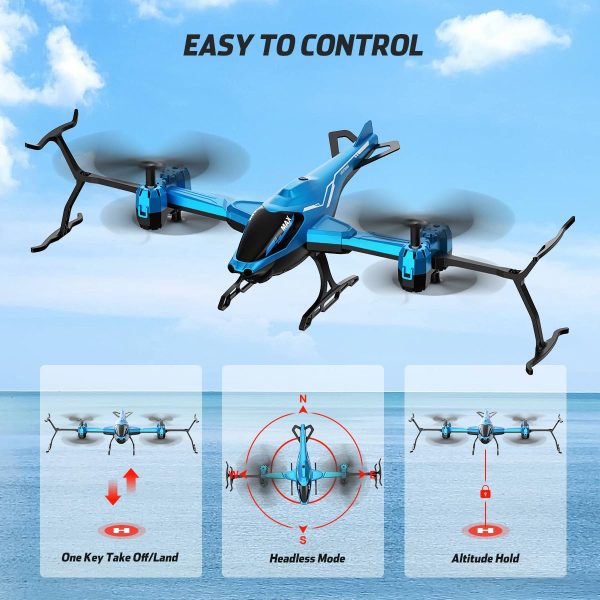 VATOS RC Helicopter 2.4G, All in 1 Remote Control Helicopter Super Function 360° Flip, Obstacle Avoidance, Altitude Hold, One Key take Off/Landing, RC Plane Toy Gifts for Kids Adults - Image 6