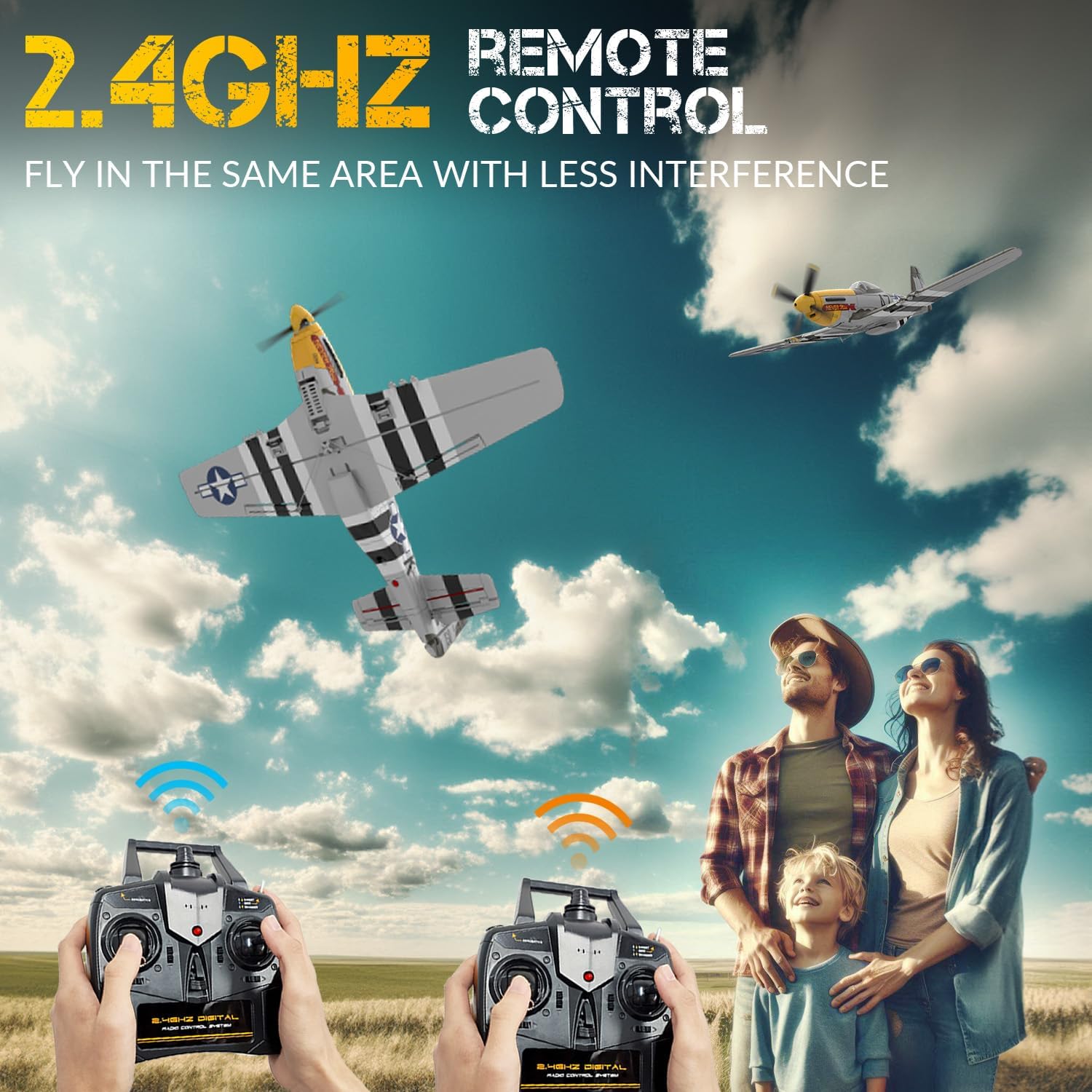 VOLANTEXR RC Plane for Adults,Brushless Motor, 4-Channel Remote Control Airplane, Upgraded Features, Beginner to Advanced - Fully Assembled, 20in x 16in - Image 3