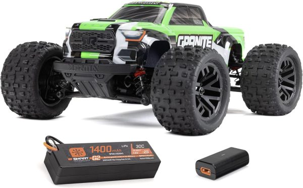 ARRMA RC Truck 1/18 Granite GROM MEGA 380 Brushed 4X4 Monster Truck RTR with Battery & Charger, Green, ARA2102T3 - Image 2