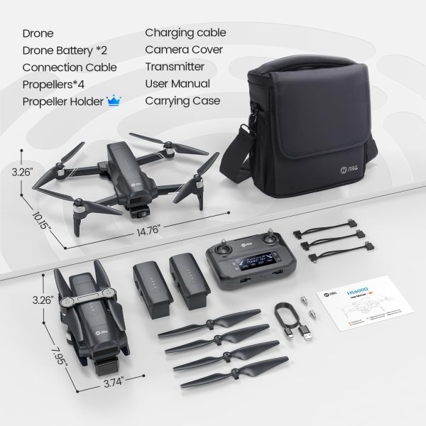 Holy Stone HS600D 3 Axis Brushless Gimbal GPS Drones with Camera for Adults 4K, FPV Drone, 8K Image, 4K/30FPS Video, 48MP Photo, 80 Min Flight, Auto Return, 20000Ft Control, QuickShot, Upgraded HS600 - Image 9