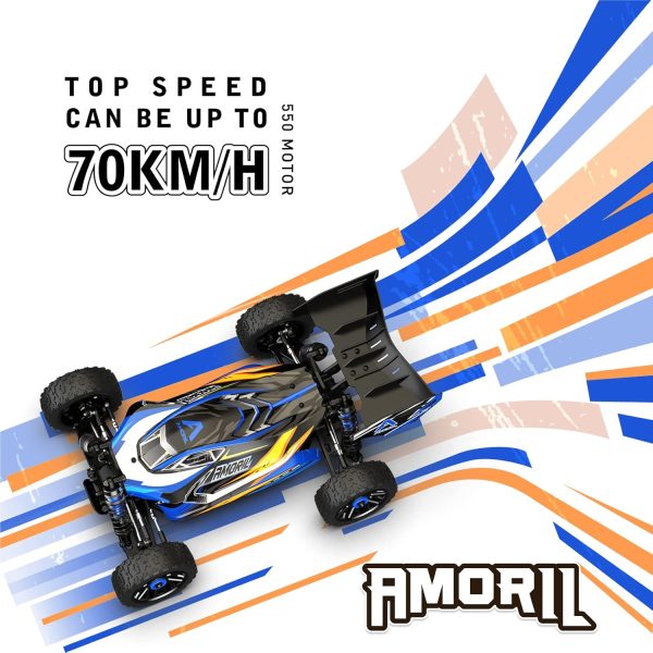 AMORIL 1:14 Fast RC Cars for Adults,Top Speed 70+KMH,Hobby Remote Control Car,4X4 Large Truck Off-Road Racing Buggy,Electric Vehicle Toy for Kids with Oil-Filled Shocks,Upgraded Metal Parts - Image 10