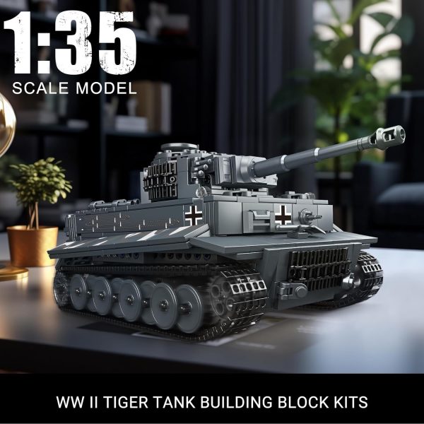 Mould King MOC Tiger Tank Building Blocks Set, Remote APP Control Military Vehicle Construction Block Kits, Adult Collectible Model Tanks Sets, Boy Toys for Birthday Gifts(800 Pieces) - Image 3