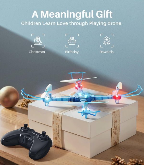 SYMA Mini Drone for Kids 8-12, RC Helicopter with Detachable Arms Altitude Hold and Headless Mode, Quadcopter with 7-Color Light, 2 Batteries and Remote Control, Easy to fly Gifts Toys for Boys Girls - Image 9