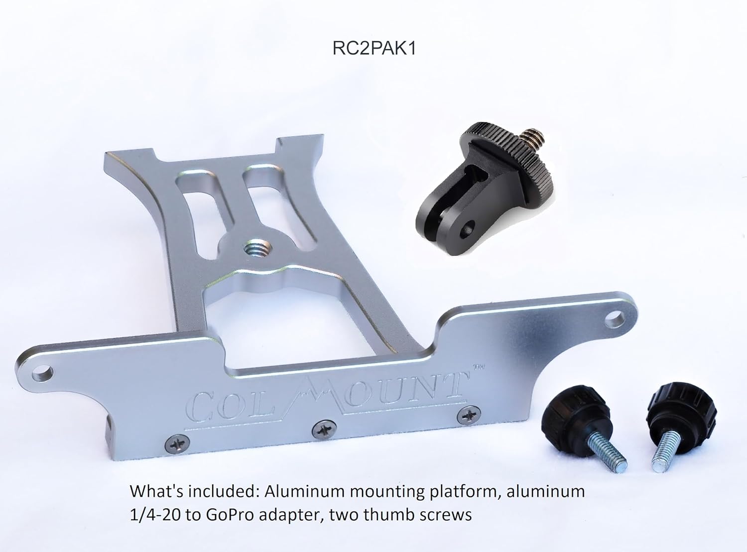 Mount Platform for DJI RC 2 Controller for Mini 4 Pro and Air 3/3S as Bike Mount, Boat, Motorcycle, ATV, and Tripod Mount with Male 1/4-20 Adapter Compatible with GoPro Mounts - RC2PAK1 - Image 3