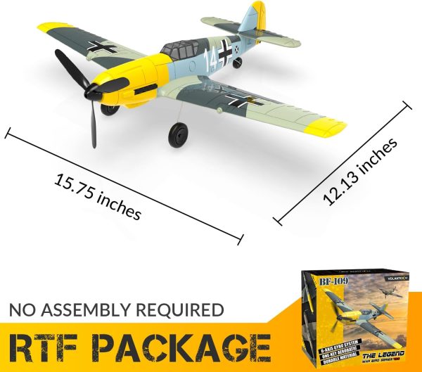 4 Channel RC Plane - Ready to Fly BF-109 RC Airplane, Easy Control for Beginners & Adults,Remote Control Airplane with Xpilot Stabilization System & One Key Aerobatic,Best Gift for Kids - Image 8