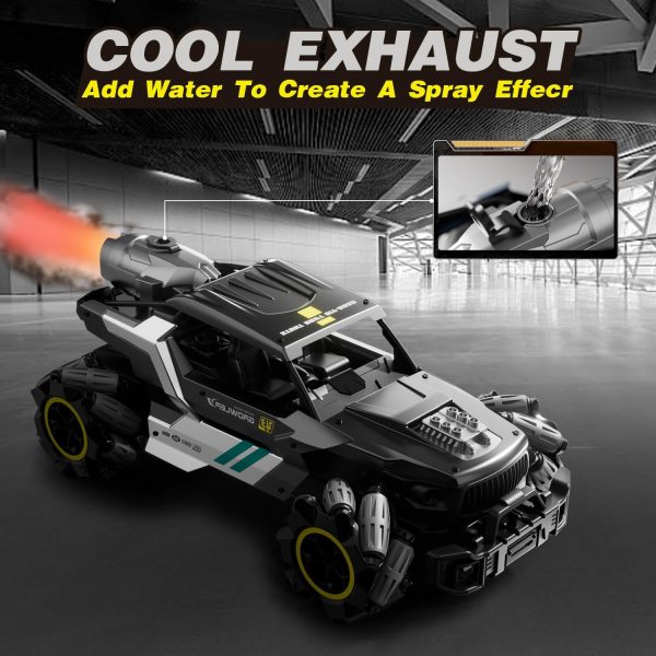 4DRC Y3 Remote Control Cars,2.4Ghz All Terrain Remote Control Truck,Spray Off Road Monster Truck,Metal Shell 4WD LED Headlight Rock Crawler,20KM/H Monster Truck Toys - Image 8