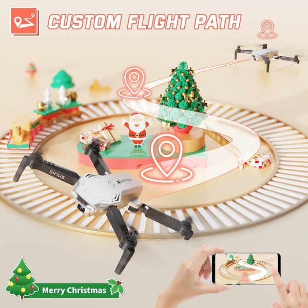 Drones for Kids - Mini Drone with Camera for Adults and Beginners, RC Helicopter Toys Gifts for Boys Girls, 1080P HD Foldable FPV Drone with One Key Start/Land, Altitude Hold, Gesture Selfie, 2 Batteries, Silver - Image 6